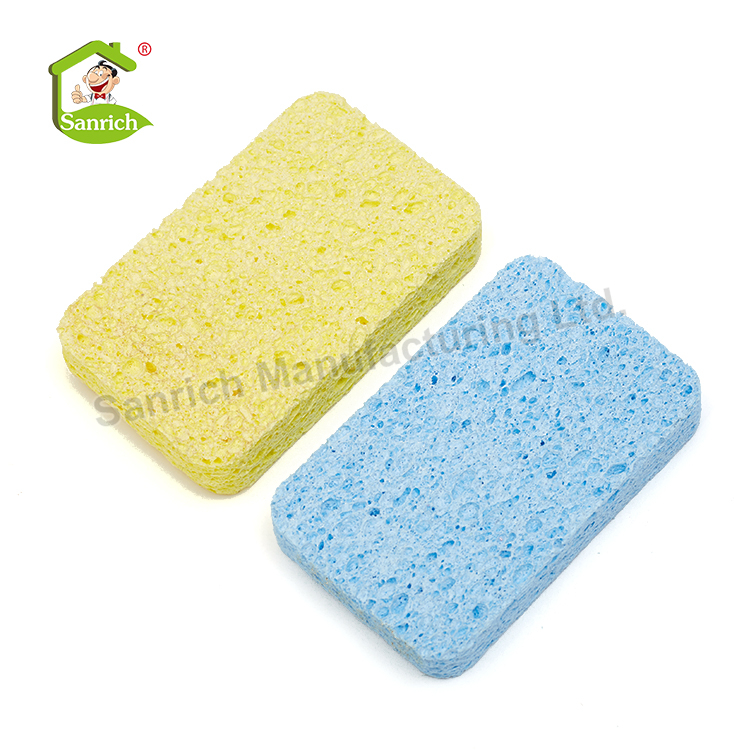 Scouring Pad, Wood Pulp Cotton Dish Cloth, Absorbent Compression