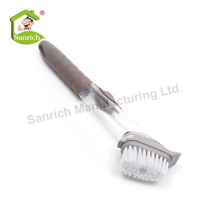 3 In 1 Long Handle Kitchen Cleaning Washing Brush With Sponge Soap