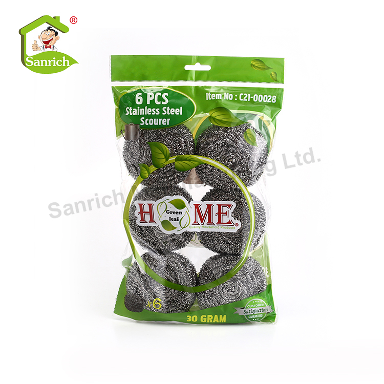 Kitchen Dish Wash Cleaning Metal Steel Wool Scrubber Stainless Scourer Ball 0.13mm in Bulk Buy